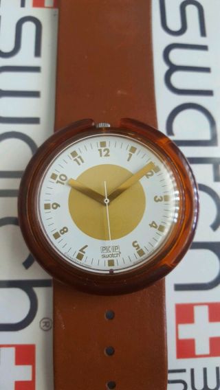Swatch Dile Pwc104 1991 Pop 39mm Leather