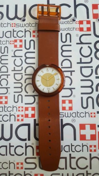 Swatch Dile PWC104 1991 Pop 39mm Leather 2