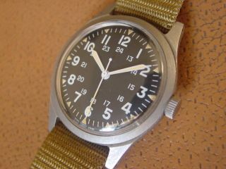 Vintage Benrus Military Issue Wrist Watch.  Gg W 113.  Vietnam Era
