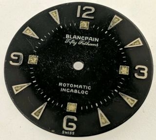 Vintage Blancpain Fifty Fathoms Rotomatic Dial With Patina