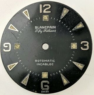 Vintage Blancpain Fifty Fathoms Rotomatic Dial with patina 3
