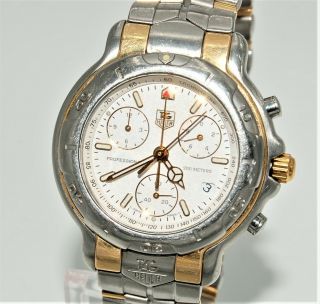 Tag Heuer Professional 200m Chronograph Ss/18k Gold Ch1150 Mens Watch