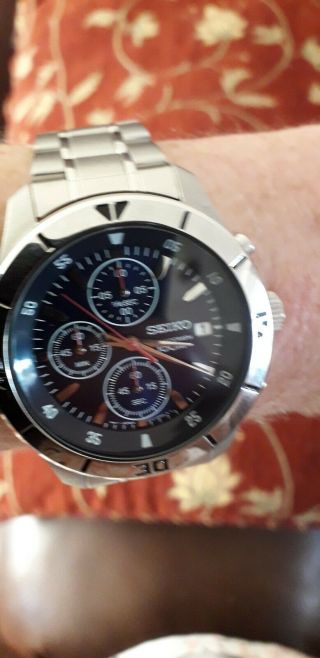 Seiko Chronograph 100m Analogue Quartz Cal.  4t57 1/10 Chronograph Wristwatch