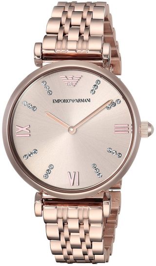 Emporio Armani Ar11059 Ladies Rose Watch - 2 Years - Certificate
