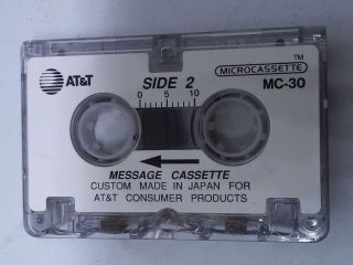 At&t Microcassette Mc - 30 Message Cassette