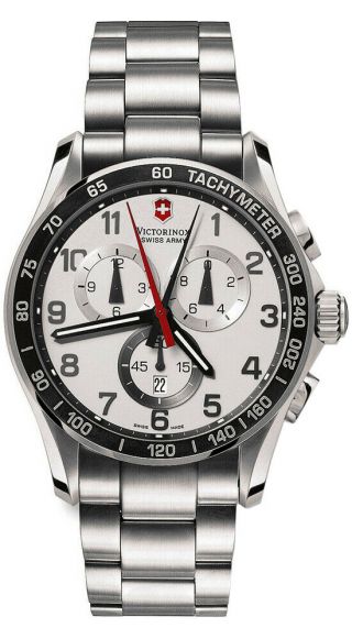 Victorinox Swiss Army Chrono Classic Xls Mens Stainless Steel Watch Date 241213