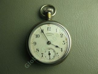 Vintage Antique Early 1900s R H Ingersoll Yankee Analog Pocket Watch Ss Brass Nr
