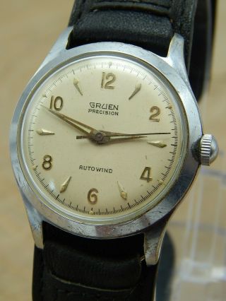 Vintage Gruen Autowind Automatic Wrist Watch 17 Jewel Cal.  627ss Water Resistant