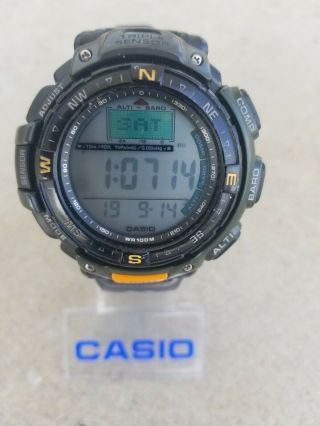 Casio Pro Trek Pathfinder Pag - 40 Watch With Fresh Batteries (rare Model)