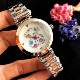 Watch Fashion Love Bear Color Stainless Steel Ladies Watch 2