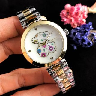 Watch Fashion Love Bear Color Stainless Steel Ladies Watch 3