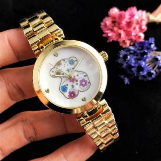 Watch Fashion Love Bear Color Stainless Steel Ladies Watch 5