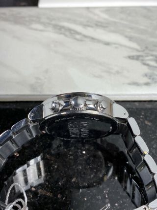 Movado SE Pilot Silver Tone Black Dial Chronograph Swiss Made Watch 0606759 Date 7