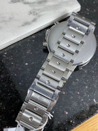 Movado SE Pilot Silver Tone Black Dial Chronograph Swiss Made Watch 0606759 Date 8
