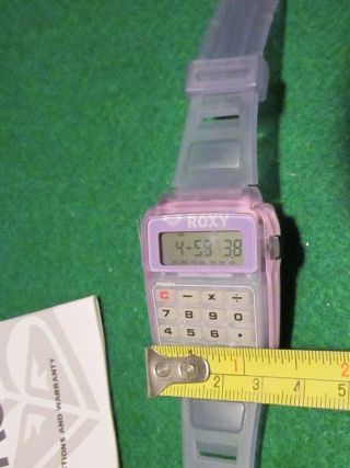 VTG NOS Roxy Quiksilver Surfer Calculator Alarm Watch Retro 80 ' s Dated 1983 4