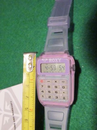VTG NOS Roxy Quiksilver Surfer Calculator Alarm Watch Retro 80 ' s Dated 1983 5