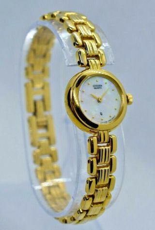 Ladies Citizen Gold Tone Dress/casual Watch,  Mother Of Pearl Dial 3220 - S24451