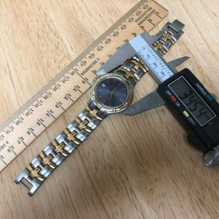 Vintage Citizen 5510 Men Dual Tone Black Analog Quartz Watch Hours Date Batt 5