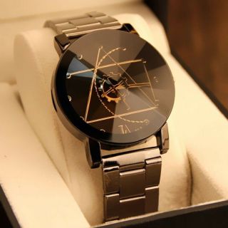 Luxury Unique Design Brown Stainless Steel Analog Wrist Watch For Men