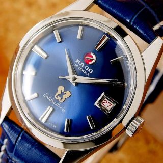 Authentic Rado Golden Horse Blue Dial Stainless Steel Automatic Mens Watch