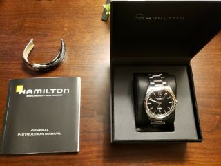 Pre - Owened Hamilton Broadway Day Date Automatic Black Dial Mens Watch H43515735