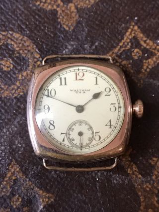 Quality Vintage Waltham Usa Cushion Case Watch For Repair.  House Find