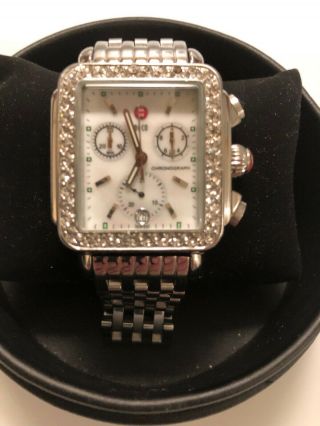 Michele Deco Chronograph Mw06p00a.  Mother Of Pearl Dial.  Pre - Owned