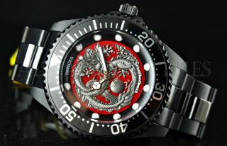 Invicta 47mm Pro Diver Dragon Nh35a Automatic Black Ion Plated Ss Watch 26492