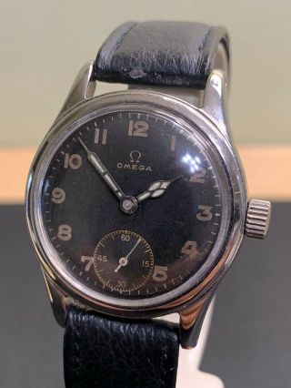 Rare Vintage Omega Military Stainless Watch Ref 2165 Cal.  26.  5t3 Watch Runs Well