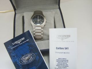 MENS LONGINES OPOSITION / OPPOSITION CHRONOGRAPH WATCH BOX & BOOKS 38MM 11