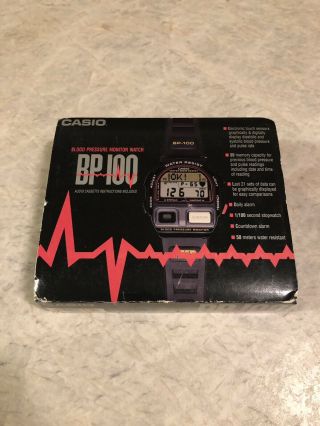 Casio Bp - 100 Blood Pressure Monitor And Pulse Wrist Watch
