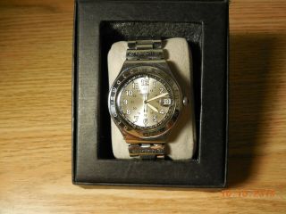 Vintage Swiss Made Swatch Irony All Stainless Steel Quartz Wrist Watch Unisex