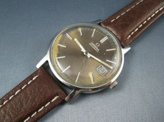 Vintage Omega Automatic Stainless Steel Mens Date Watch 166.  0163 1973