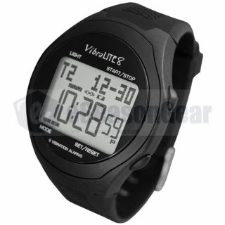 Vibralite 8 Vibrating Alarm Watch Vl8f - Sbk Black,  Men 