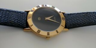 GUCCI 3000M Gold Plated Watch Black Strap and Vintage 2