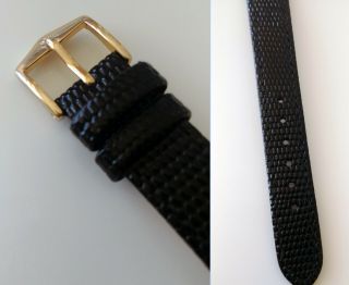 GUCCI 3000M Gold Plated Watch Black Strap and Vintage 5