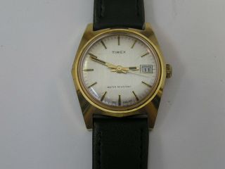 Vintage Timex Watch Fancy Case W/ Date 1960 