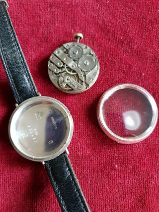 Antique WW1 Officers 0.  935 Solid Silver A.  Schild Francois Borgel Trench Watch 9