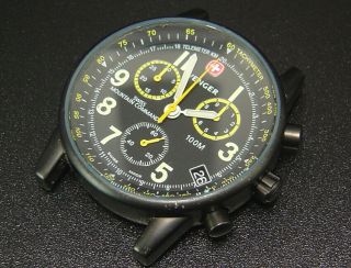 " For Repair Parts " Wenger Chronograph Quartz Mens Watch Movement 536.  0766