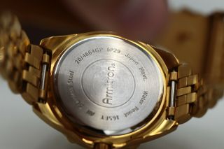 Mens armitron gold tone wrist watch chronograph 20/4664gp 6p298 box 8