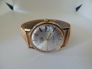 Avia Matic Gents Vintage 9ct Solid Gold Cased 25 Jewels Automatic Watch
