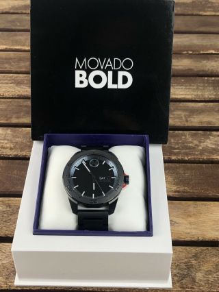 Movado Bold 3600512 Black Ion - Plated Stainless Steel Men ' s Watch Org.  $750 2