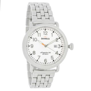 Shinola The Runwell Mens Argonite - 705 Detroit White Dial Quartz Watch 10000054