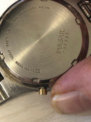 PULSAR N945 - 6A10 100M Quartz Alarm Chronograph Stainless Watch - 5