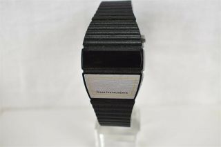 Rare Vtg TI Texas Instruments LED Watch Black Band Series 500 2