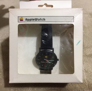 Rare Vintage Apple Watch Think Different Td 001.  1 Black W/ Goofy Backwards Mov’t