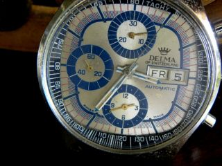 Vintage Watch Chronograph Delma Valjoux 7750 1970
