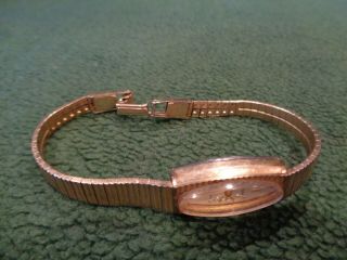 Ladies Vintage 1960 ' s GRUEN 10K RGP Rolled Gold Plate 17 Jewel Watch - Runs 4