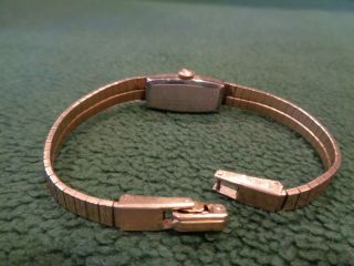Ladies Vintage 1960 ' s GRUEN 10K RGP Rolled Gold Plate 17 Jewel Watch - Runs 5