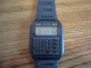 Vintage Casio Calculator Watch 437 CA - 53W Chronograph Alarm Black - Battery 2